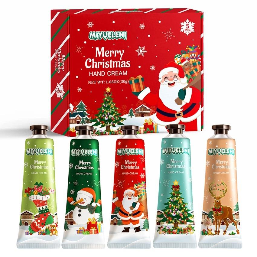 5-Pack Xmas Hand Cream Gift Set, Scented Hand Lotion Kit 30g, Hydrating Moisturizing Hand Care Set for Women Girls, Stocking Stuffers Party Favors