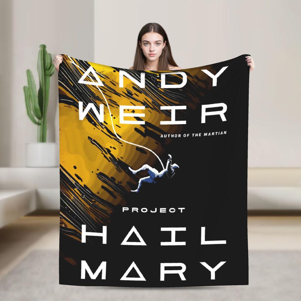 Project Hail Mary Poster Blanket Girls Flannel Bedding Throws For Living Room Soft Comfy Custom Quality Bedspread Gift Idea