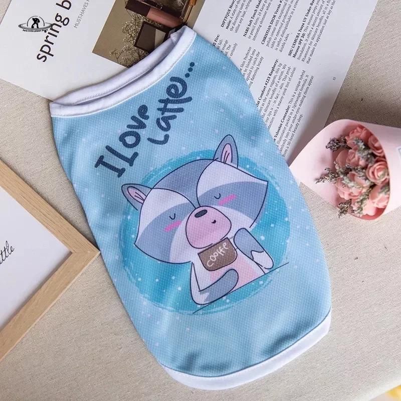 Cartoon-Welpen-Hundeweste, Sommer-Haustierkleidung für kleine Hunde, Chihuahua, Yorkshire, Malteser, Shirts, Hunde, Haustiere, Kleidung, Katzen-Outfit