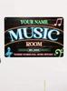 Custom Personalized Metal Sign With Logo Name Text For Music Room Classroom Indoor Outdoor Home Wall Decor Plaque