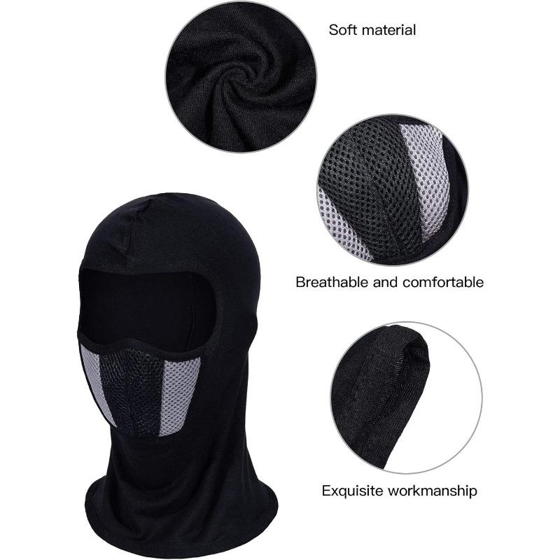 Balaclava Ski Mask Summer Breathable Motorbike Riding Neck Face Mask Motocross Cycling Mask Helmet Hood for Outdoor Activities
