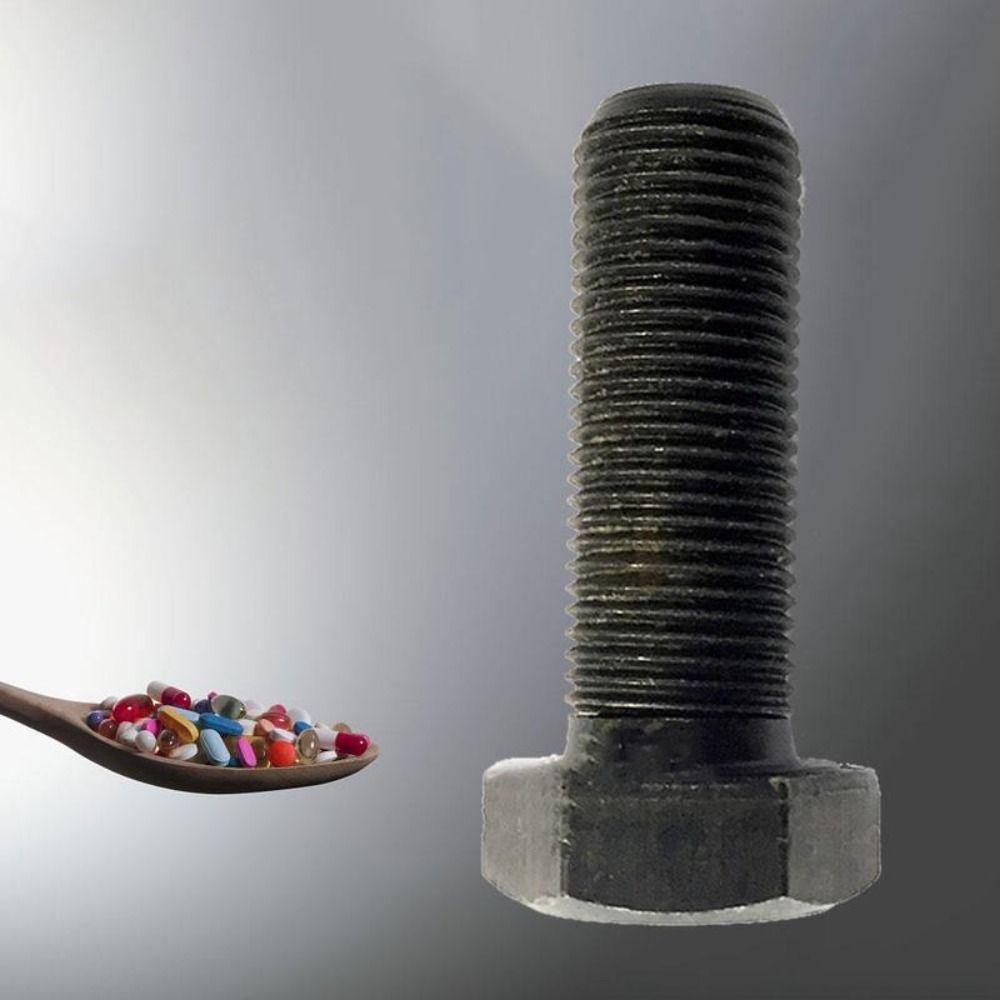 Metal Screw Storage Cash Silver Screw Hide Container Safe Screw Cash Container Pill