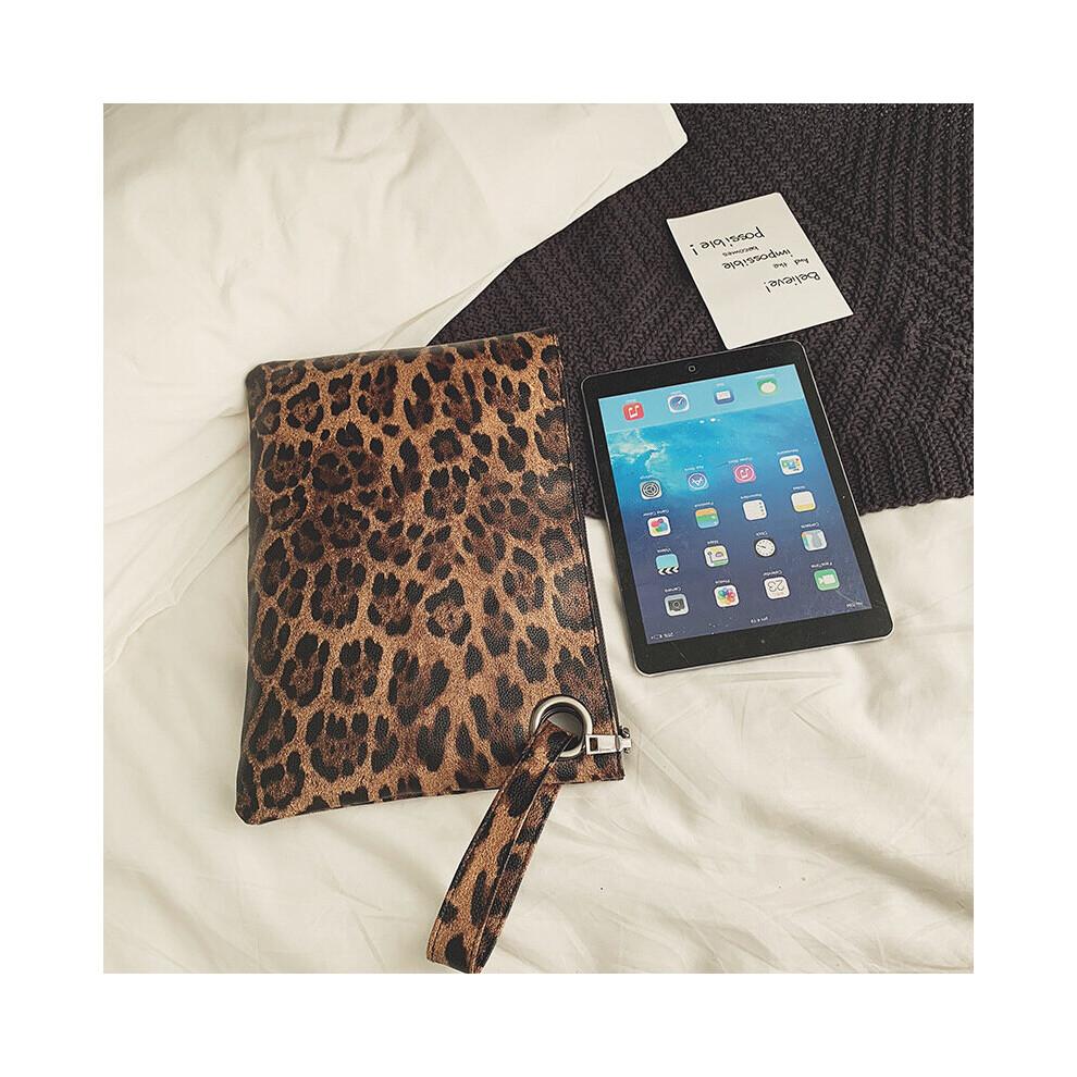 Casual Bags for Women Animal Print Leopard Clutch Female Leather Wallet Messenger Bag Ladies Handbag