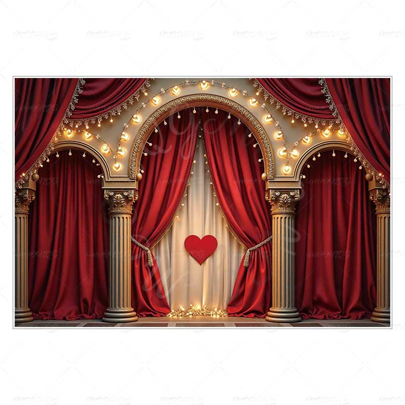 MOON.QG Valentine's Day Decoration Photo Background Candy Shop Teddy Bear Rose Soad Backdrops For Photography Studio Photozone