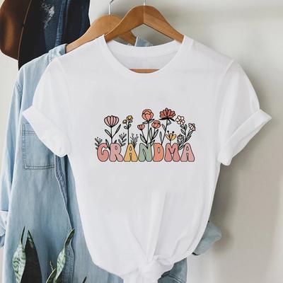 Retro Oma Blumenshirt Boho Wildblume Bestes Oma Geschenk T-Shirt Camiseta Niedliches Oma Leben Wertschätzung T-Shirt Oberteil