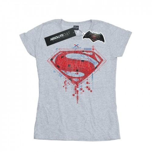 

DC Comics Womens/Ladies Batman v Superman Geo Logo Cotton T-Shirt XXL білий