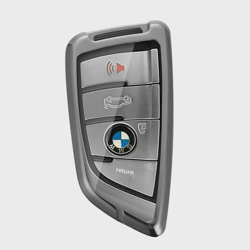Suitable Car Key Cover for BMW: Compatible with 5 Series 530L, 3 Series 325Li, 4, 6, 7 Series, X1, X3, X4, X5, X7 (22 Models)