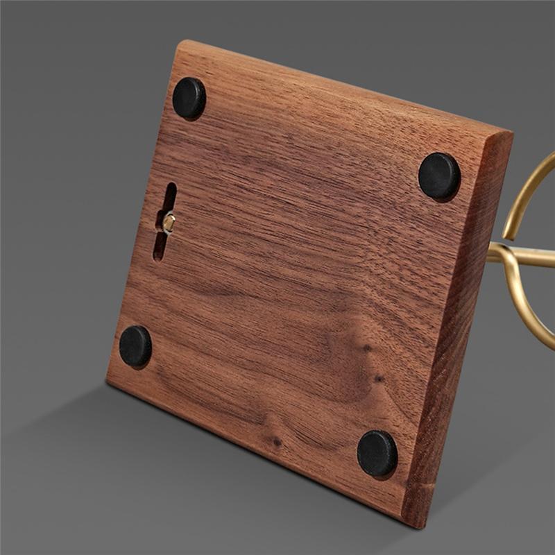 A20F-Pour Over Coffee Maker Stand With Wood Base Adjustable Height Rack Dripper Filter Holder For Manual Brewing Wood