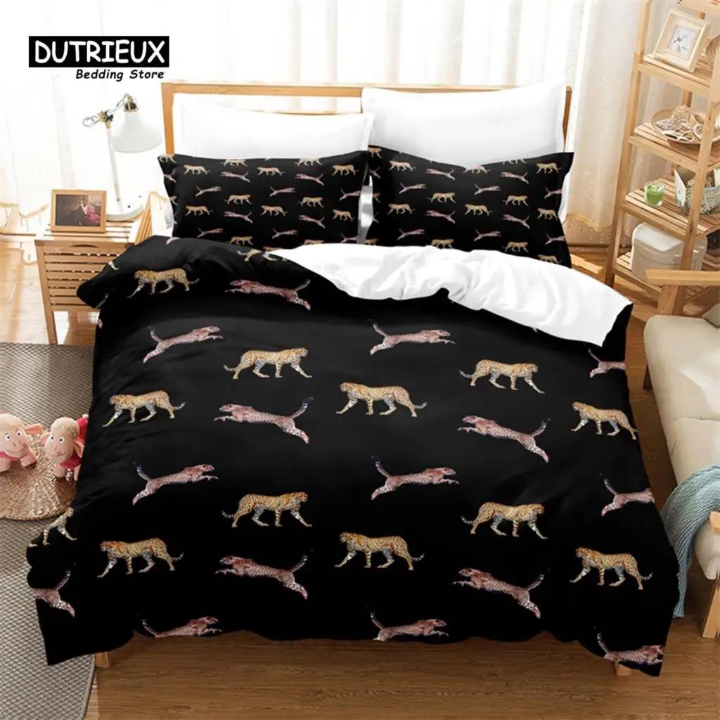Cartoon Animal Bedding Set, 3Pcs Duvet Cover Set, Soft Comfortable Breathable Duvet Cover, For Bedroom Guest Room Decor