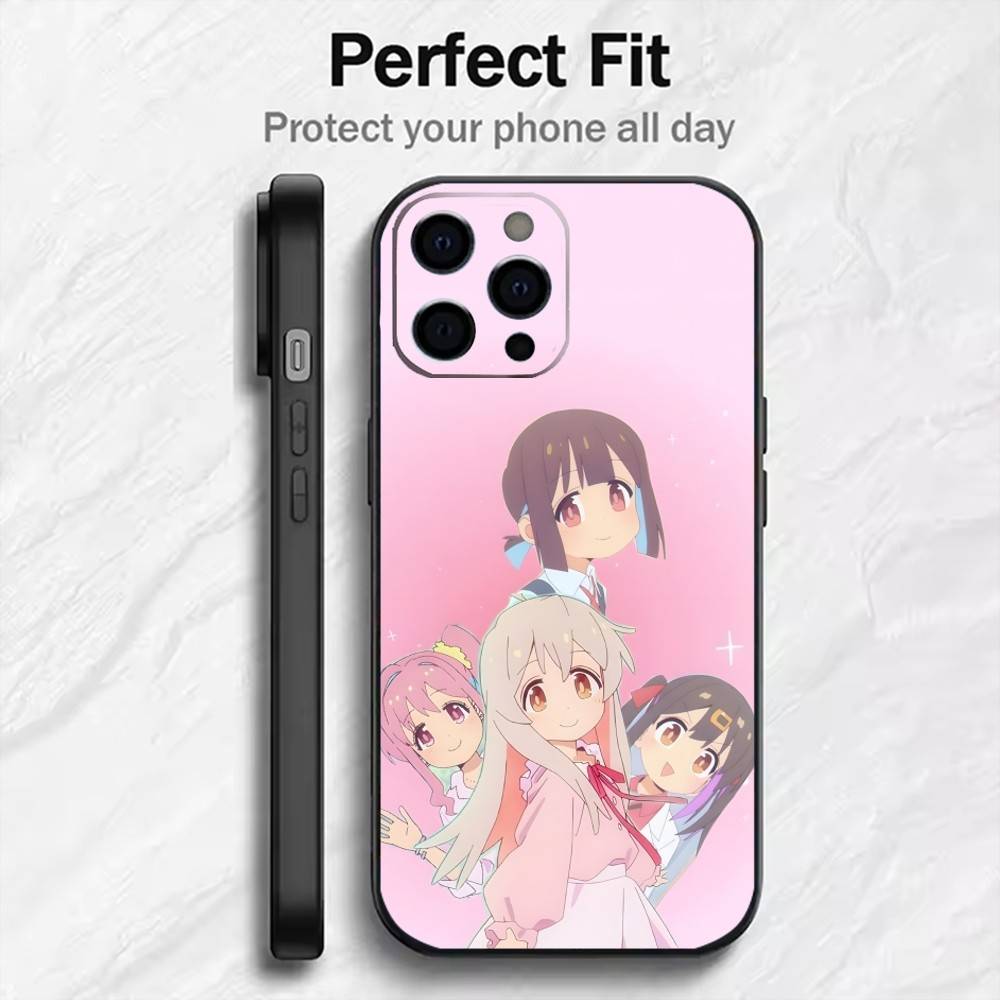 TS Style Onii-chan Wa Oshimai Anime Phone Case For iPhone17,16,15,14,13,12 Plus,Max Soft Silicone Black Cover