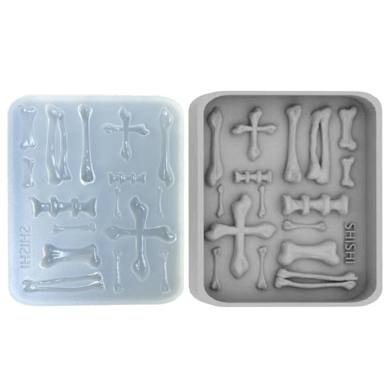 Silicone Dessert Crafting Moulds Bone Shape Clay Food Molds Reusable Baking Tool Chocolate Moulds Silicone Texture