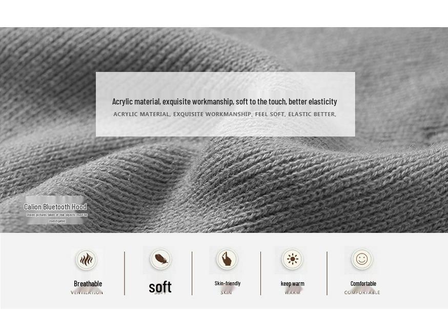 Wireless Bluetooth Headphone Beanie: Warm, Knitted, Removable, Washable, and Perfect for Calls & Music