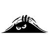 Rio Grande ZM-CS5060-BK Car Car Peeping Shadow Clay Monster Monster Horror Unique Design Exterior Customized Custom Sticker Sticker Sticker Black