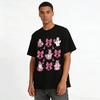 Pink Ghost Bow Breast Cancer Awareness Graphic Top Pure cotton T-shirt