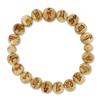 Bracciale con Grano da 10mm in Cipresso di Koya Intagliato con il Mantra Komyo [Hotokudo], (18 centimetri)
