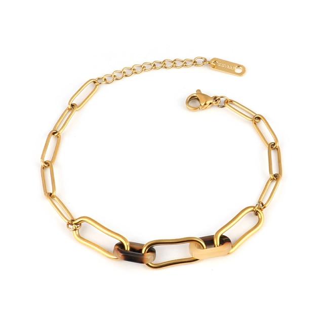 Βραχιόλι από ατσάλι για γυναίκες Ανοξείδωτα βραχιόλια Καρδιά κρεμαστά βραχιόλια μόδας αλυσίδα βραχιόλια Γυναικεία χοντρό βραχιόλι Δώρο κοσμήματα