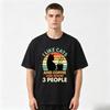 Casual Short Sleeve Tshirt I Like Cats And Coffee And Maybe 3 People Retro Cat Graphic Unisex Summer Soft Basic Tee