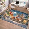 Santa'S Journey Through Snowy Night Carpet Living Room And Bedroom Mats Suitable For All Seasons Dormitory Decoration Christmas Gifts Doormat