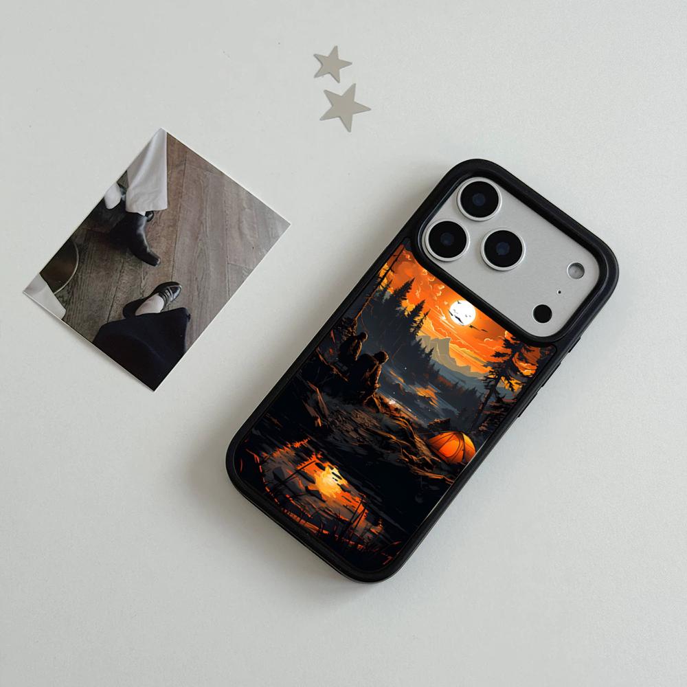 Nature Outdoor Camping Phone Case For IPhone 17 Air 16 15 14 Plus 13 12 11 Pro Max Dual Tone Hard PC Fashion Protective Cover