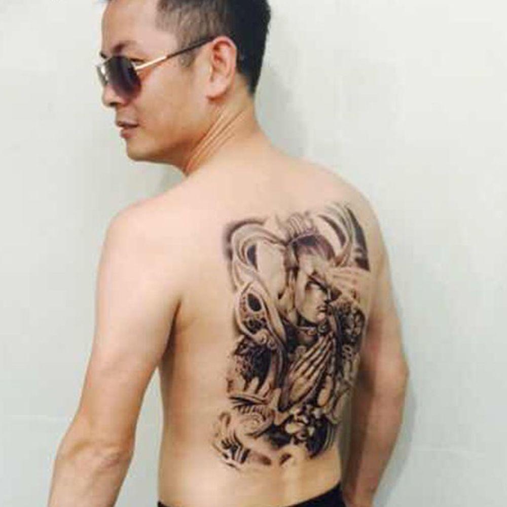Wolf Large Tiger Dragon Full Back Tattoo Stickers Tattoo Sticker Waterproof Decal TemporaryTattoo
