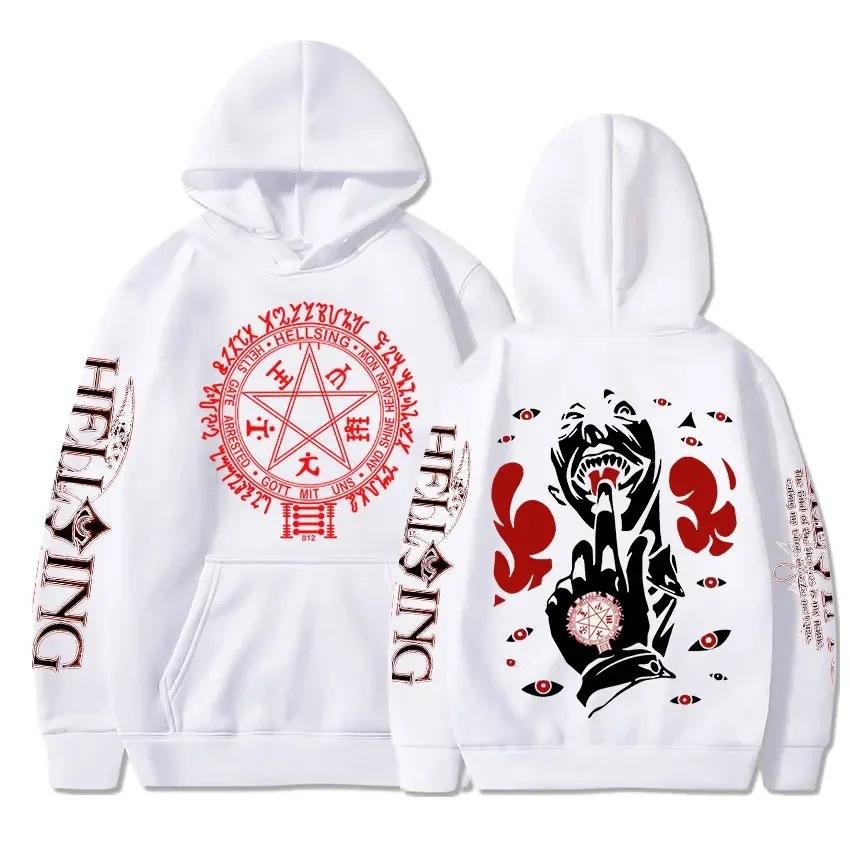 Anime Hellsing Hoodies Manga Print Hooded Men Women Clothes