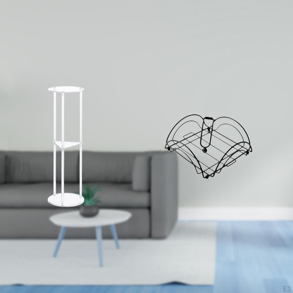 Round Side Table Acrylic Bedside Napkin Holder Tissue Storage Simple