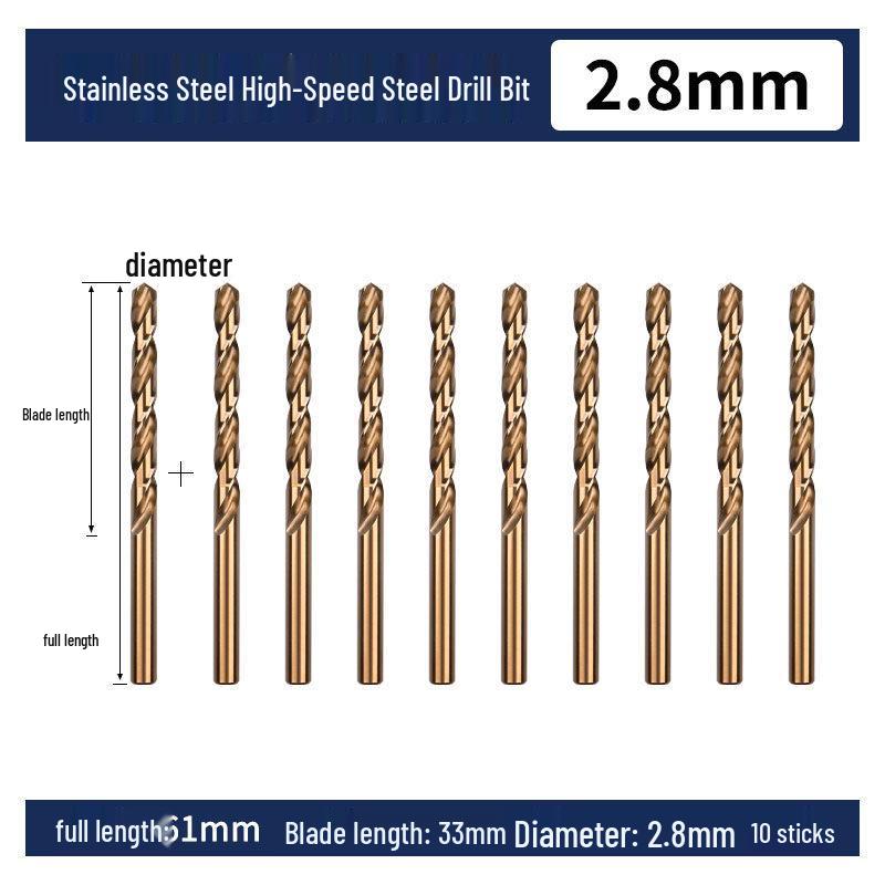 Cobalt Twist Drill Bit for High-Hardness 304 Stainless Steel and Metal