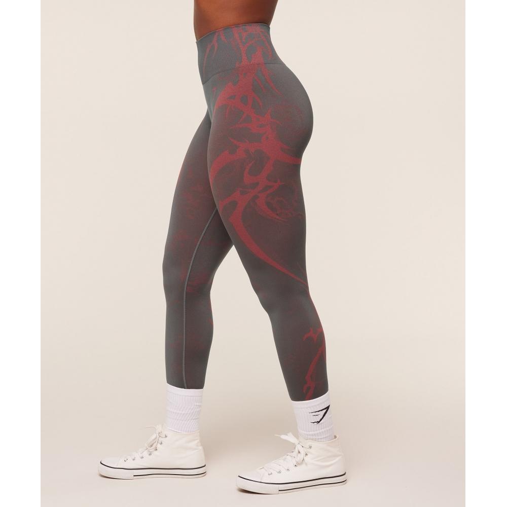 Gymshark Storm Seamless LegginGs Gs Dark Grey Gs Zesty Red B5b8o Gdy6