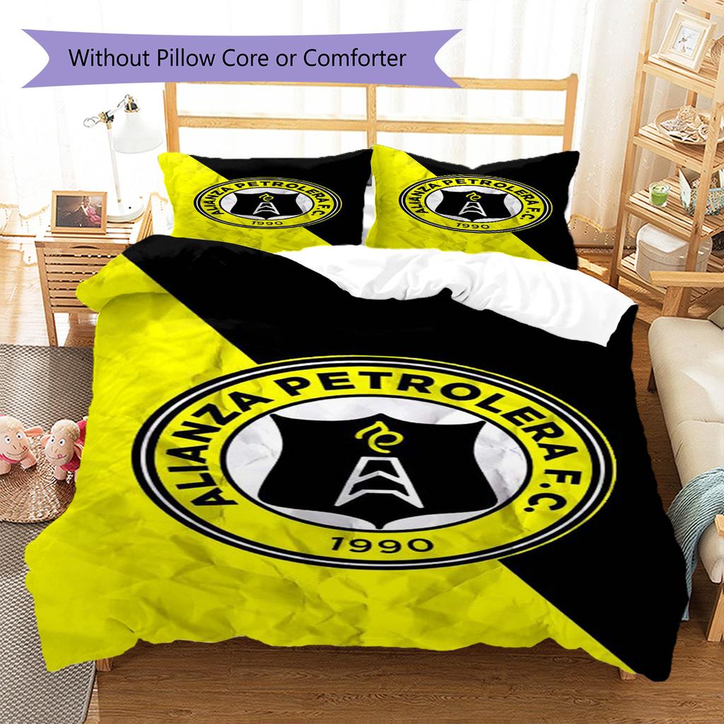 Alianza Petrolera Pattern Bedding Set Quilt Cover Pillowcase Home Decor Gift (1 * duvet cover + 2 * pillowcase, without core)