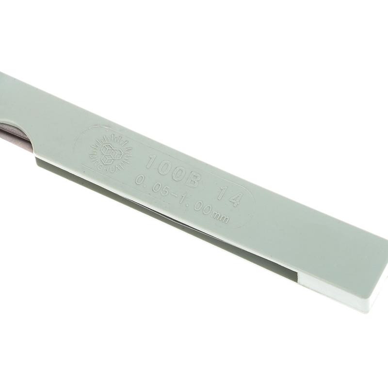 14/17 Blades Feeler Stainless Steel Gap 0.05-1.0Mm Thickness Filler Gauge Tool Feeler Gauge Metric Thickness Gauge Set