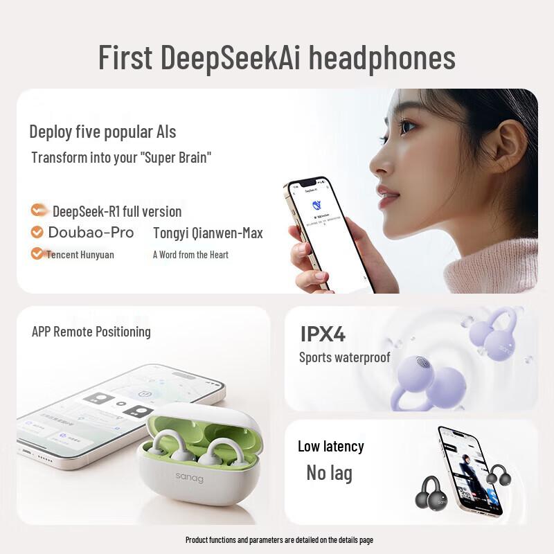 SANAG F20SPro Wireless Open-Ear Clip Bluetooth Headset