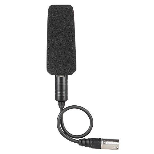 Stereo Condenser Unidirectional Microphone for Sony and Panosonic Camcorders with XLR Interface for Recording Interviews and Photography