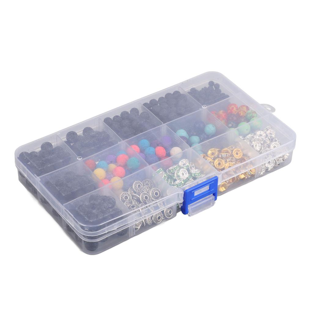 Korálky z lávového kamene DIY Ručně vyráběná sada barevných lávových korálků pro výrobu šperků, výrobu náramků