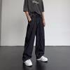 Pantalones vaqueros holgados streetwear para hombre Moda coreana Sueltos Rectos Pierna ancha Ropa de marca para hombre Pantalones