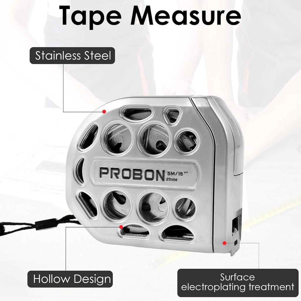 2025 New 25FT Stainless Steel Measuring Tape, Anti Rust,Strong Magnetism On The Bottom,Hollow Design, Gift Tape,Portable self-Locking Tape Measure