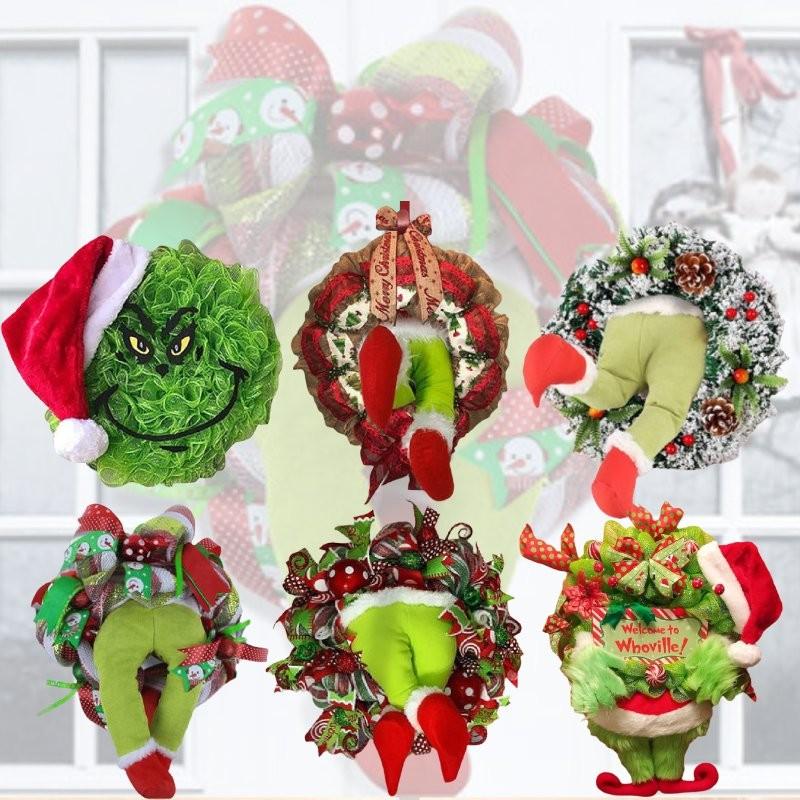The Funny Christmas Burlap Wreath Door Creative Christmas Decorations