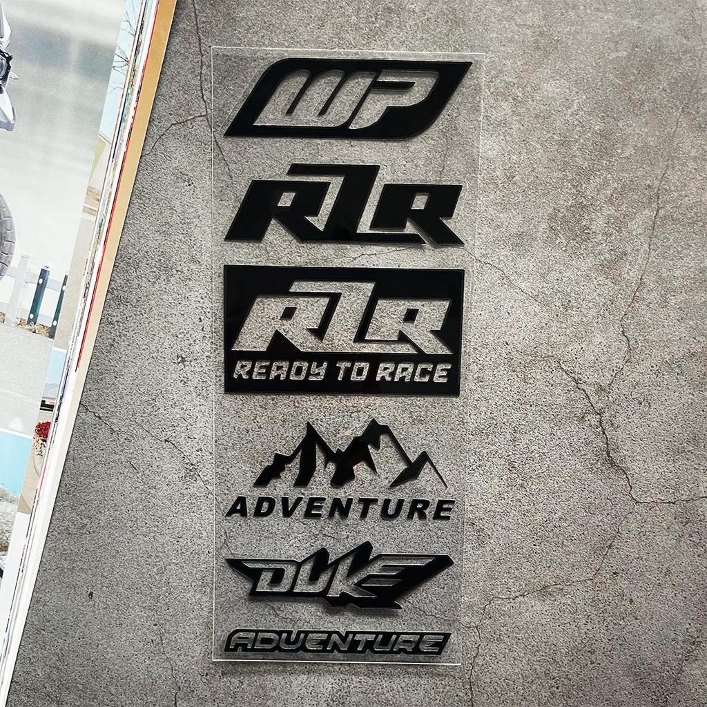 Reflective WP Shock Absorber Sticker for Motorcycles - R2R Adventure Helmet & Car Body Decals