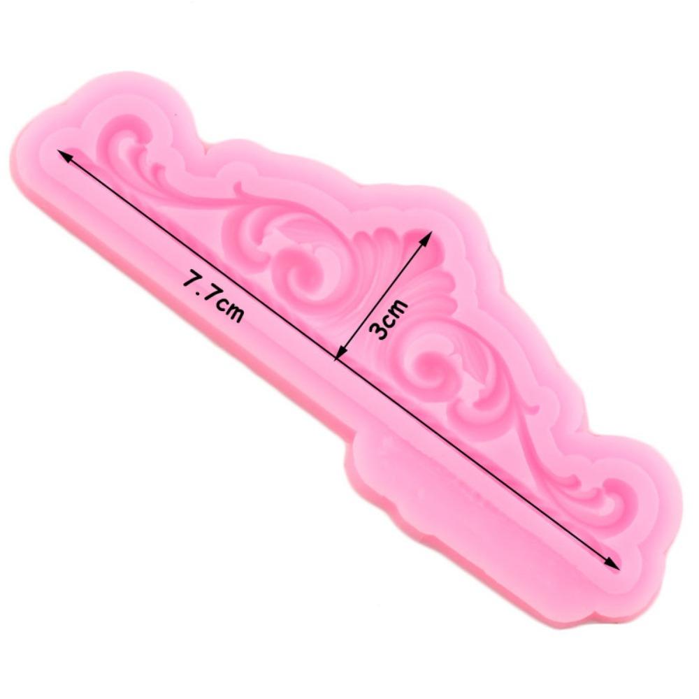 Moule en silicone en relief de fleurs pour décoration de gâteaux, bordures de gâteaux, moules à fondant, outils de décoration de gâteaux, moules à pâte à modeler au chocolat et à la pâte polymère