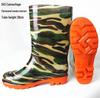 Men's PVC Waders with Non-Slip Rubber Boots and Cowhide Bottom Waterproof Rain Shoes