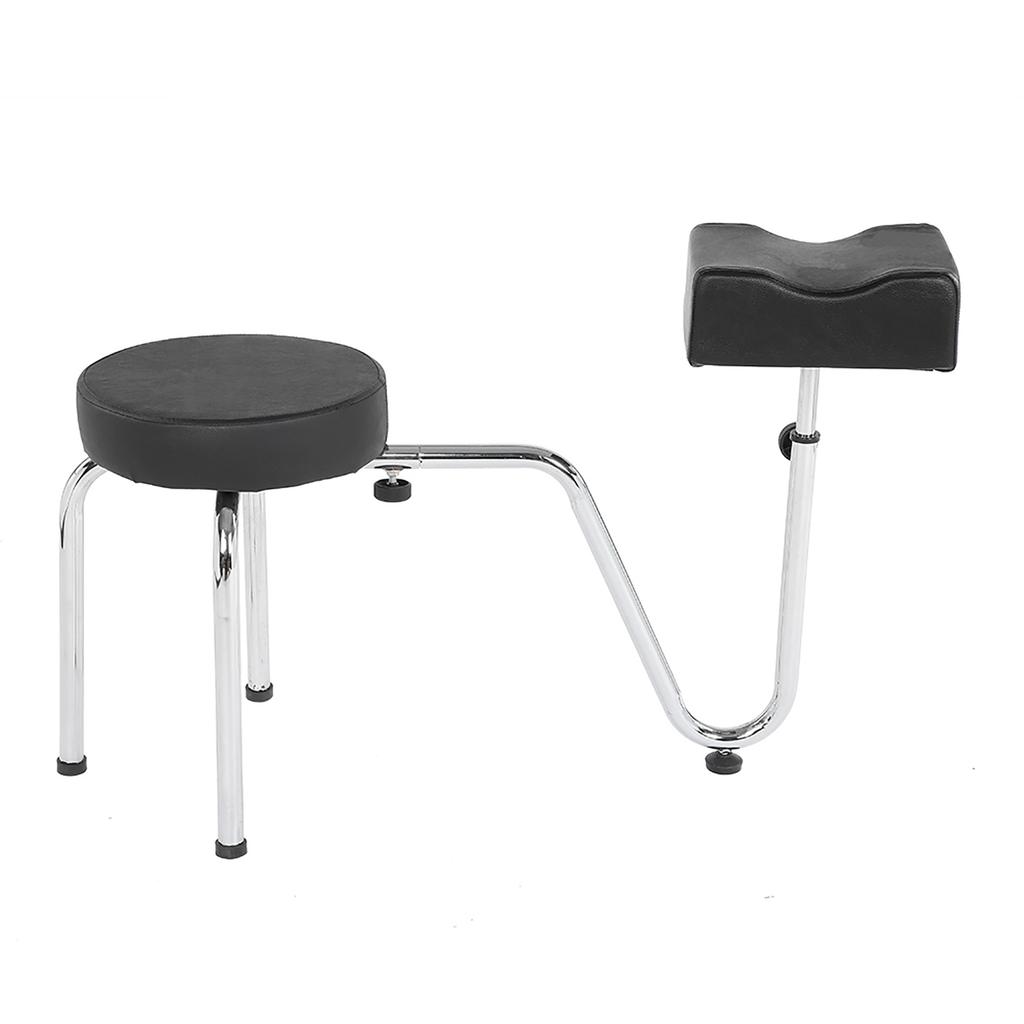   PU Leather Tattoo Leg Arm Rest Pad Pedicure Foot Stool Chair Black