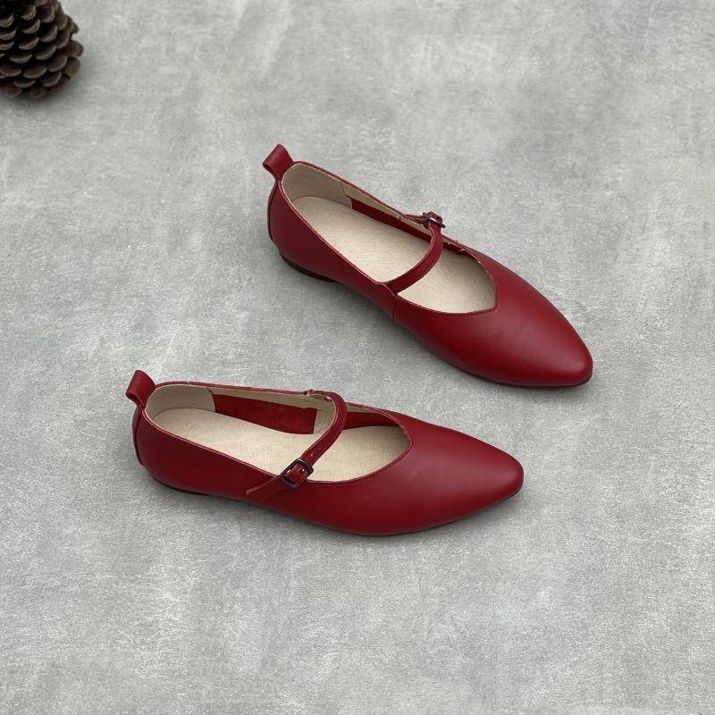 New Pointed-toe Single-toe Flat Simple and Versatile Women's Shoes