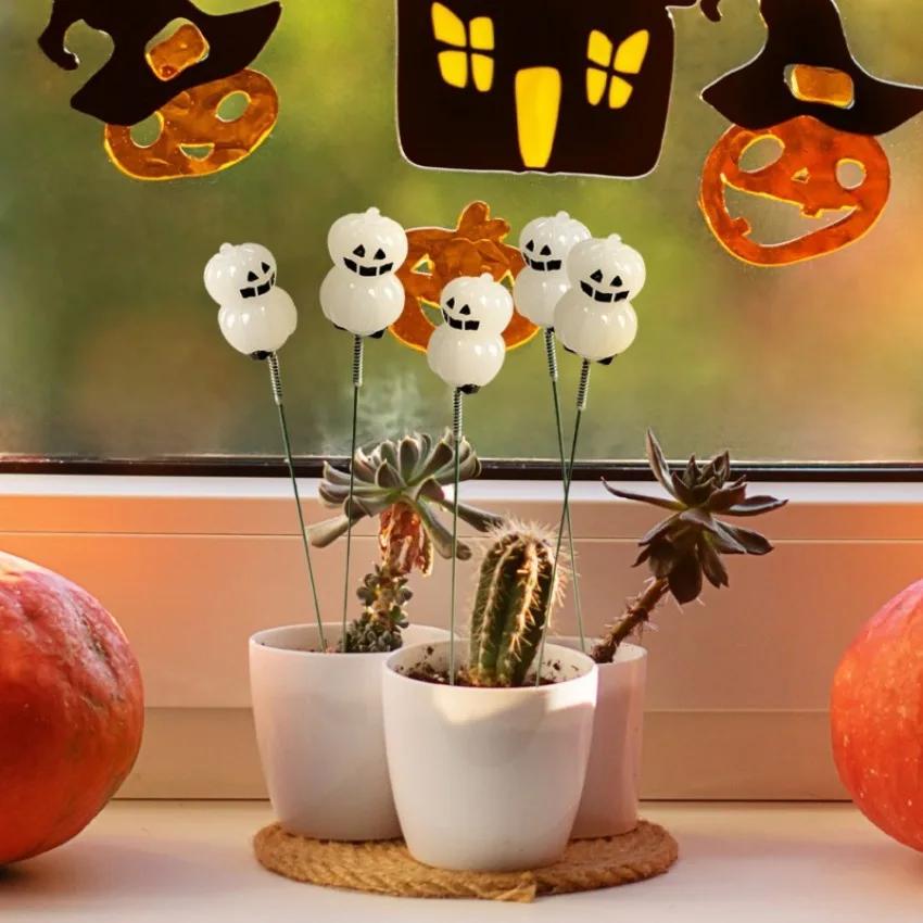 5PCS/set Halloween-themed Decorative Courtyard Glow-in-the-dark Stakes Pole Back Yard Decoration Outdoor Patio Decoration
