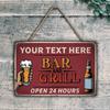 Personalized Metal Sign Custom Name Bar Decoration Pub Tavern Home Wall Art Beer Man Cave Decor