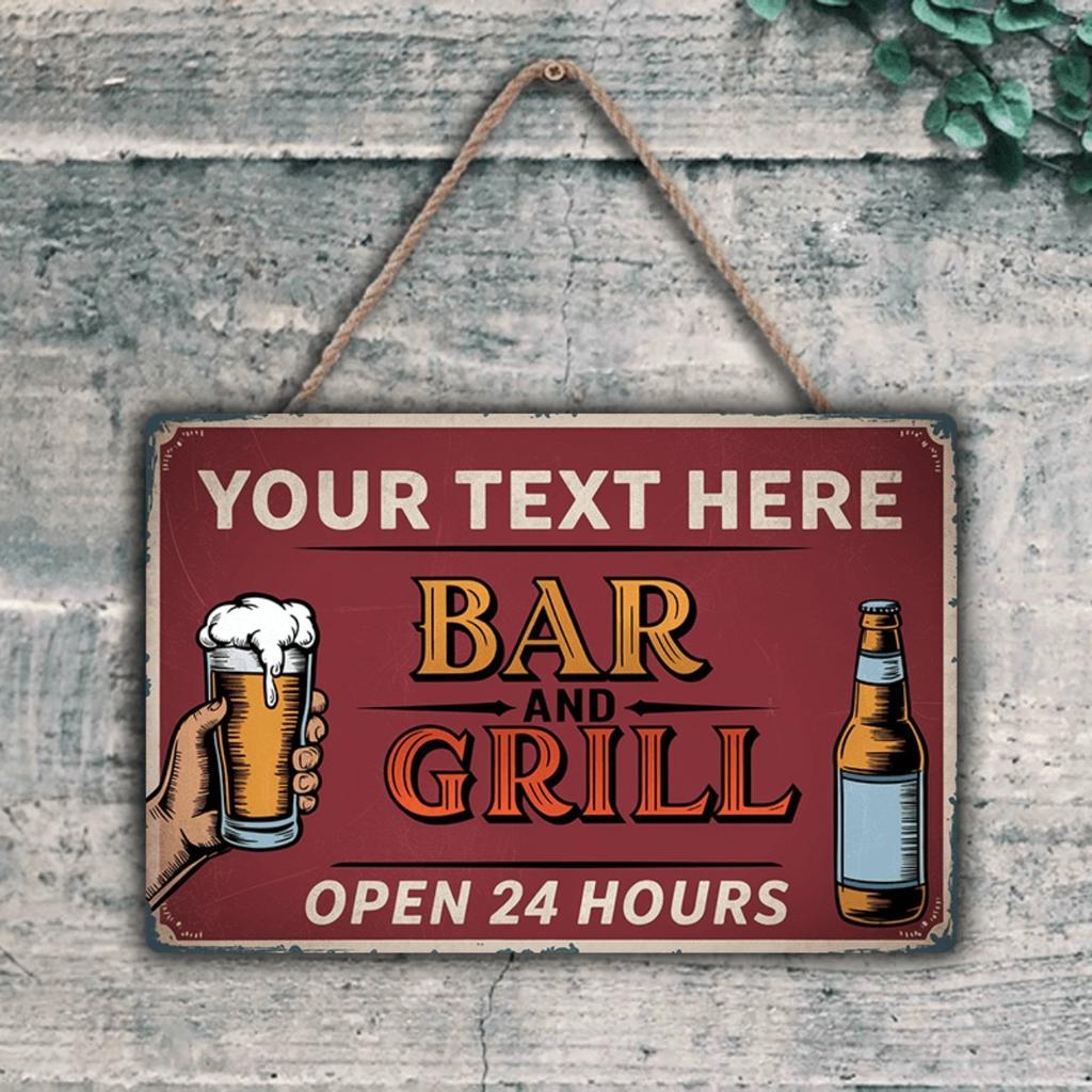 Personalized Metal Sign Custom Name Bar Decoration Pub Tavern Home Wall Art Beer Man Cave Decor