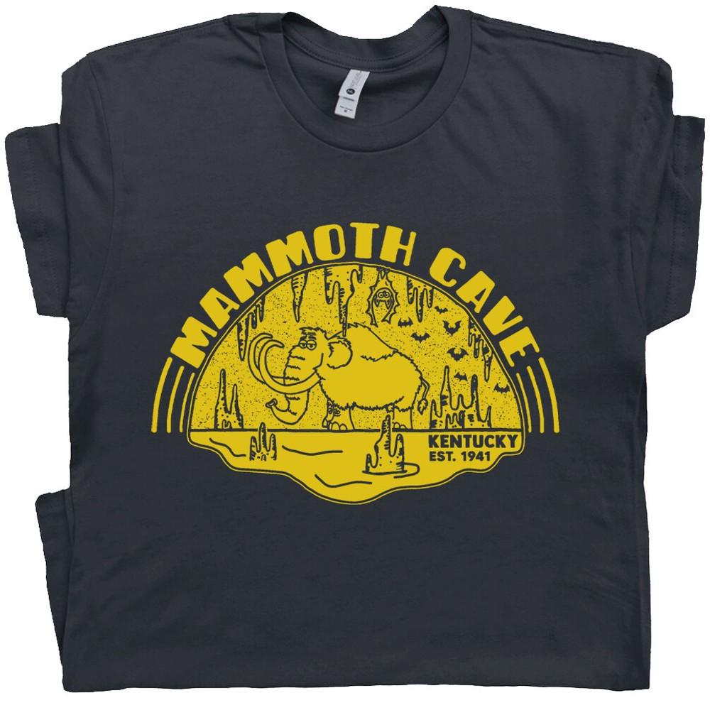 

Mammoth Cave T Shirt Vintage National Park Shirts Spelunking Big Wooly Mammoth 2XL