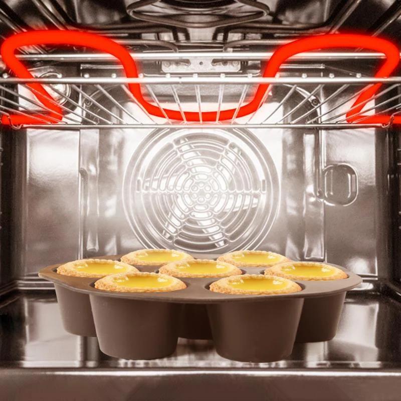 7/8'' Silicone Cake Cups Air Fryer Accessories Round Muffin Cup Mold Microwave Oven Baking Mold Baking Tray Cake Pan