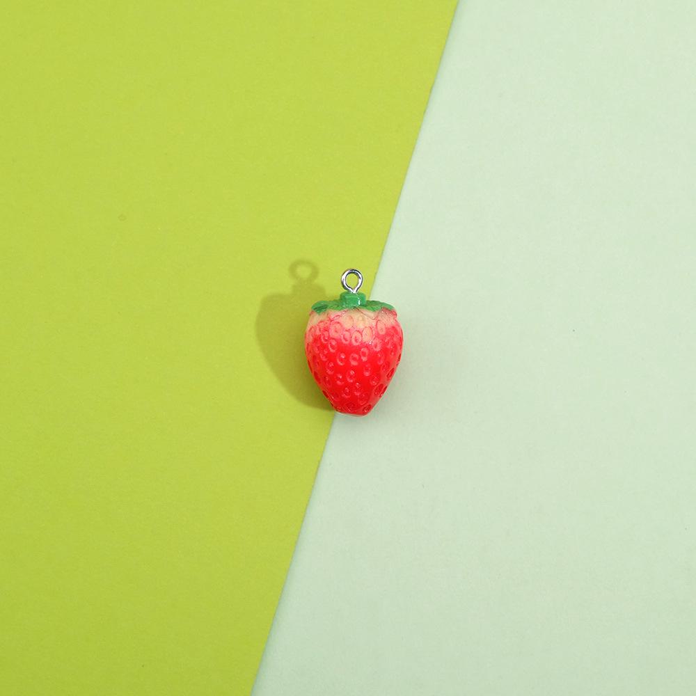 Creative Resin Strawberry Stud Earrings - Cute 3D Fruit Pendant Jewelry Accessories Bulk (check size details)
