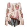 Womens  Fall Sweaters Long Sleeve Print Tops Pullover Sweaters Loose Dressy Casual Basic Clothes