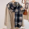 Wind retro leopard print imitation cashmere scarf women's autumn and winter new Spice Girl shawl thickened warm scarf