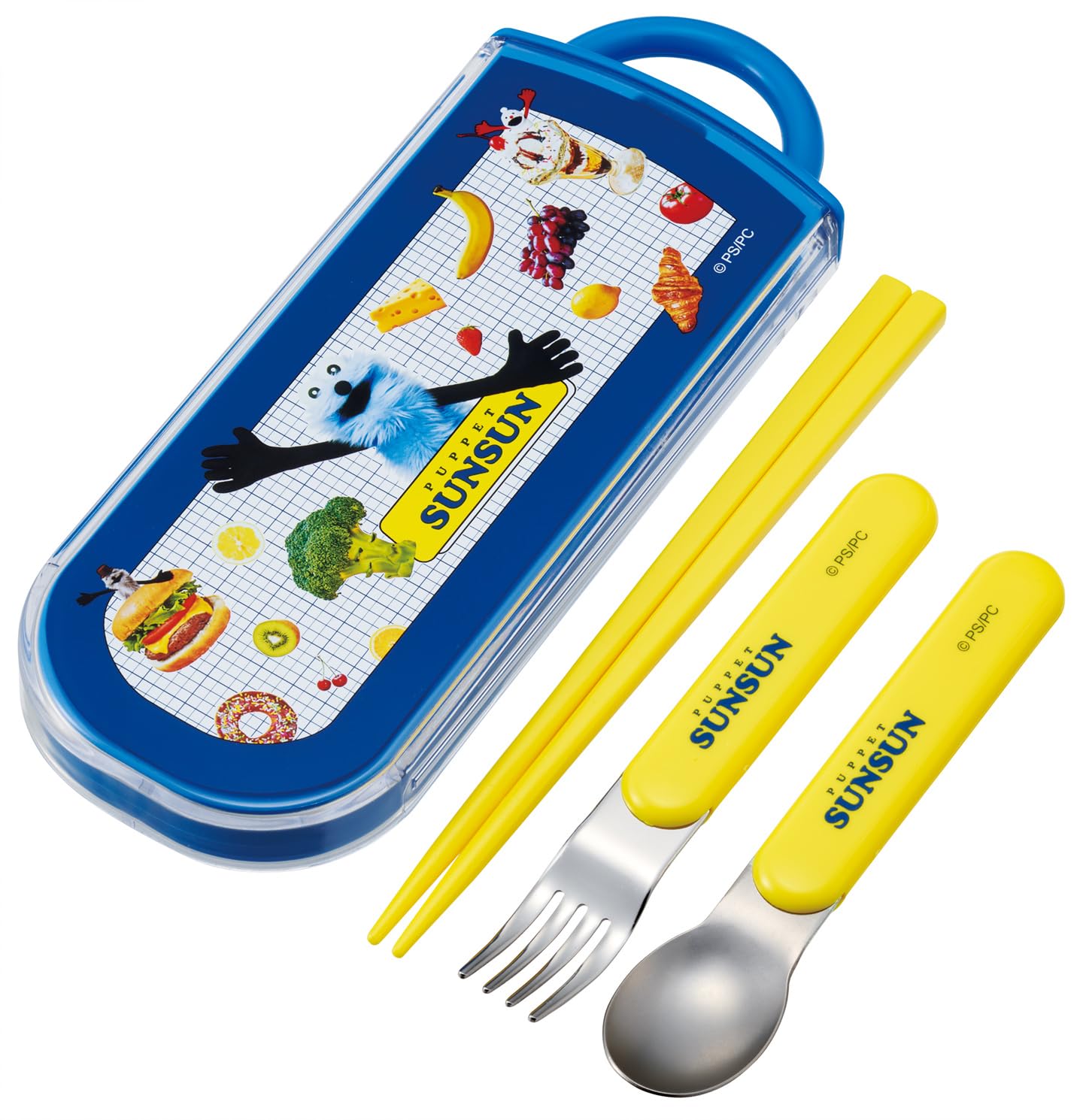 

Skater Bento Chopsticks Trio Set Puppet for Boys and Children s (Chopsticks, Spoon, Fork, 16.5cm, Sun-Sun) Girls, TACC2-A